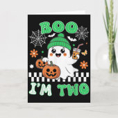 Halloween Two Birthday Boo Im Two Groovy Birthday Kaart (Voorkant)