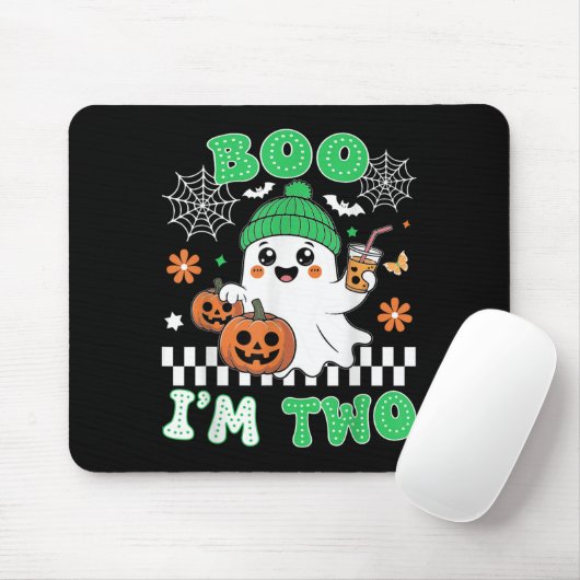 Halloween Two Birthday Boo Im Two Groovy Birthday  Muismat (Met muis)