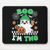Halloween Two Birthday Boo Im Two Groovy Birthday  Muismat (Voorkant)