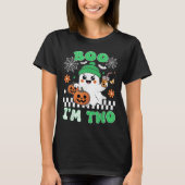 Halloween Two Birthday Boo Im Two Groovy Birthday  T-shirt (Voorkant)