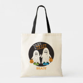 Halloween Two Boy Ghosts Besties Snoep Bag Custom Tote Bag (Achterkant)