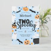 Halloween Two Spooky 2nd Birthday Party Kaart (Staand voorkant)