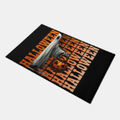 Halloween-typografie coole geest pompoen cadeau-id deurmat (Schuin)