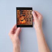 Halloween-typografie coole grappige pompoen cadeau flyer (Hand)