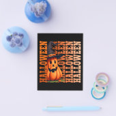 Halloween-typografie coole grappige pompoen cadeau flyer (Enkel)