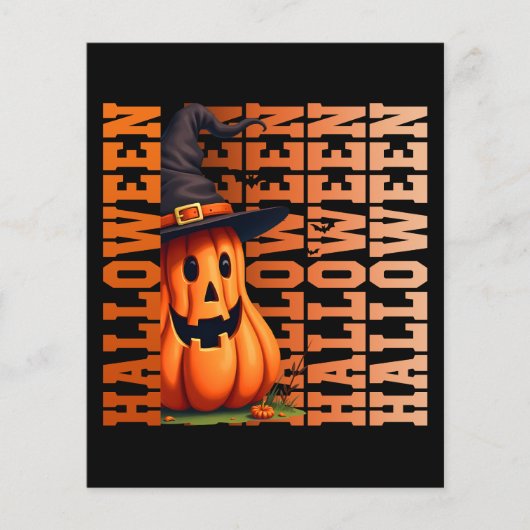 Halloween-typografie coole grappige pompoen cadeau flyer (Voorkant)