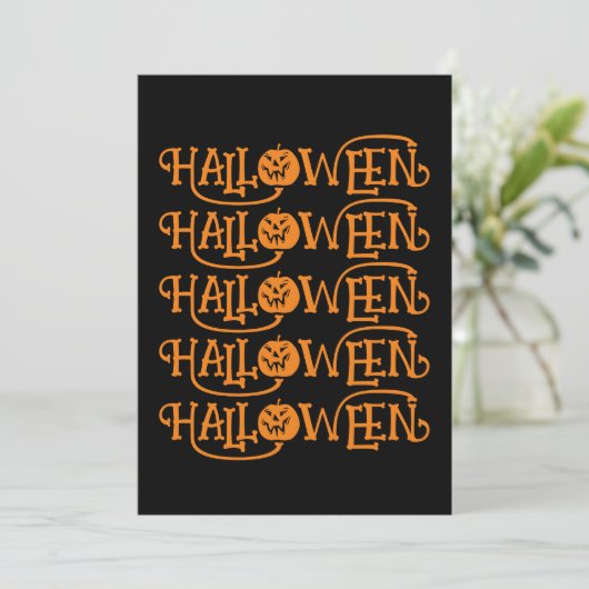HALLOWEEN TYPOGRAFIE KAART (Staand voorkant)