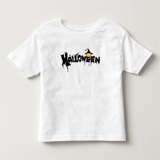 Halloween Typografie Kinder Shirts (Voorkant)
