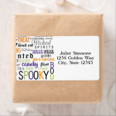 Halloween-typografie Leuk feestartikel sticker lab (Insitu)