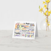 Halloween-typografie tekst leuke kaart (Gele Bloem)