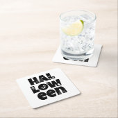 Halloween Typography Kartonnen Onderzetters (Insitu)