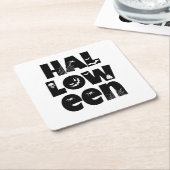 Halloween Typography Kartonnen Onderzetters (Schuin)