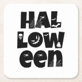 Halloween Typography Kartonnen Onderzetters (Voorkant)