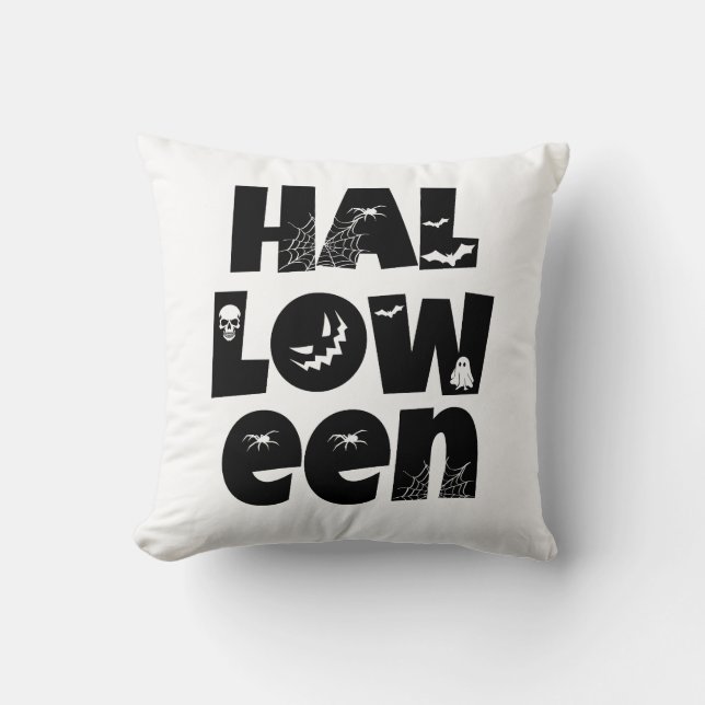Halloween Typography Kussen (Voorkant)