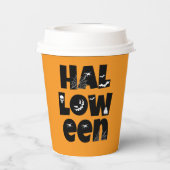 Halloween Typography Papieren Bekers (Achterkant)