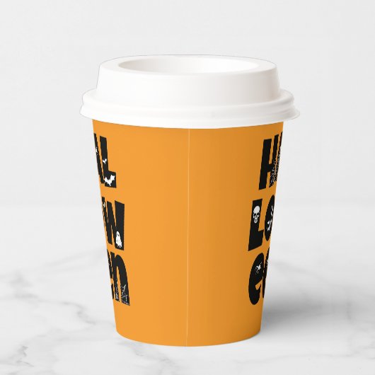 Halloween Typography Papieren Bekers (Rechts)