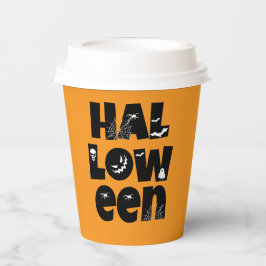 Halloween Typography Papieren Bekers