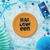 Halloween Typography Papieren Bordje (Feest)