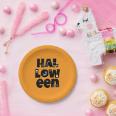 Halloween Typography Papieren Bordje (Feest)