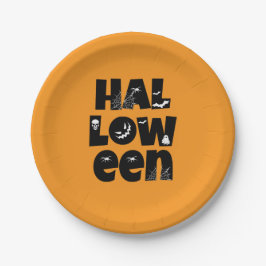 Halloween Typography Papieren Bordje