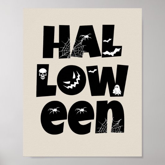 Halloween Typography Poster (Voorkant)