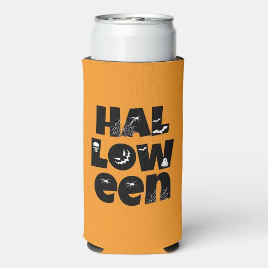 Halloween Typography Seltzer Blikjeskoeler (Seltzer Achterkant)