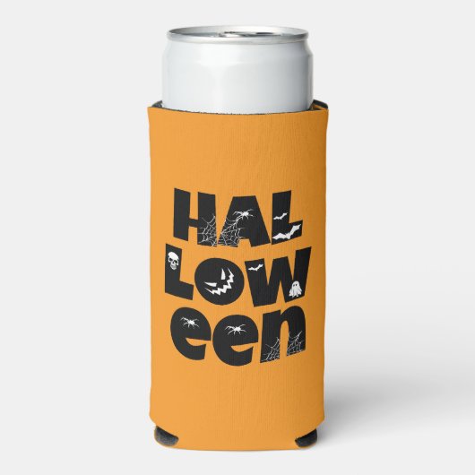 Halloween Typography Seltzer Blikjeskoeler (Seltzer Voorkant)