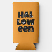 Halloween Typography Seltzer Blikjeskoeler (Achterkant)