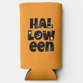 Halloween Typography Seltzer Blikjeskoeler