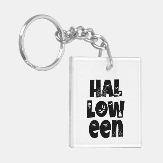 Halloween Typography Sleutelhanger (Voorkant Links)