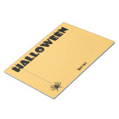 Halloween Typography Spiders Oranje/Black Notitieblok (Schuin)