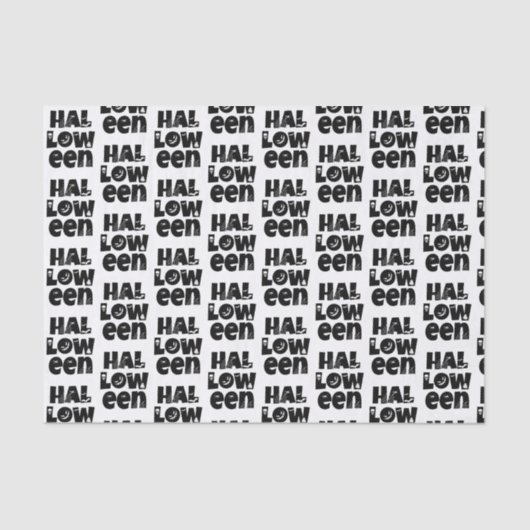 Halloween Typography Tissuepapier (Voorkant)