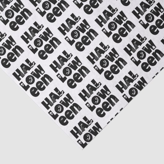 Halloween Typography Tissuepapier (Detail)