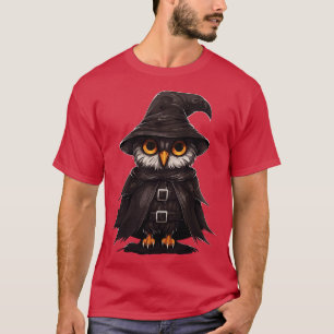 Halloween Uil Illustratie T-shirt