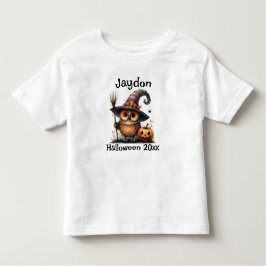 Halloween uil in een heks Pet personaliseren Kinder Shirts