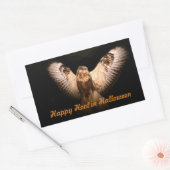 Halloween Uil in vlucht Rechthoekige Sticker (Envelop)
