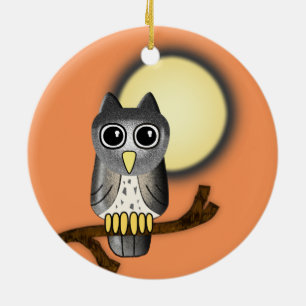 Halloween Uil Keramisch Ornament