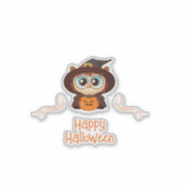 Halloween/uil/pompoen/heks Sticker (Voorkant)