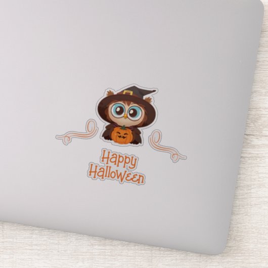 Halloween/uil/pompoen/heks Sticker (Detail)