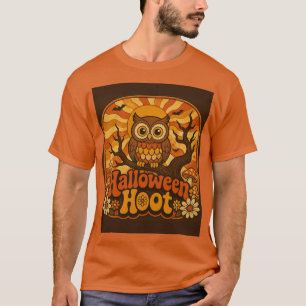 Halloween Uil Retro Uil Groovy Halloween T-shirt
