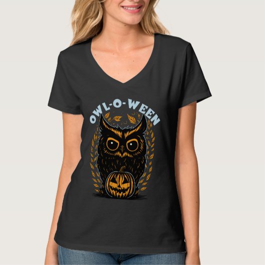 Halloween Uil T-shirt (Voorkant)