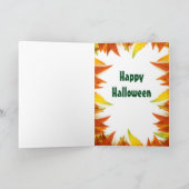 Halloween uil wenskaart kaart (Binnen)