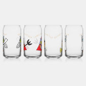 Halloween Uilen Drinkware Set van 4 Blikvorm Glas (Links)