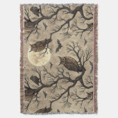  Halloween Uilen & Moon Deken (Voorkant Verticaal)