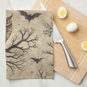  Halloween Uilen & Moon Theedoek (Quarter Fold)