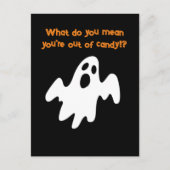 Halloween Uit Snoep Funny Ghost Briefkaart (Voorkant)
