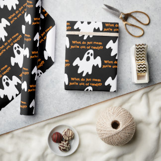 Halloween Uit Snoep Funny Ghost Cadeaupapier