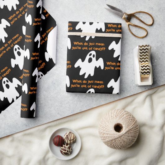 Halloween Uit Snoep Funny Ghost Cadeaupapier (Crafts)