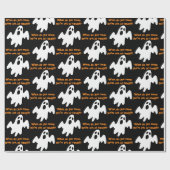 Halloween Uit Snoep Funny Ghost Cadeaupapier (Vlak)