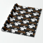 Halloween Uit Snoep Funny Ghost Cadeaupapier (Uitgerold)